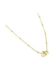 Gold Linked Hearts Necklace — 1