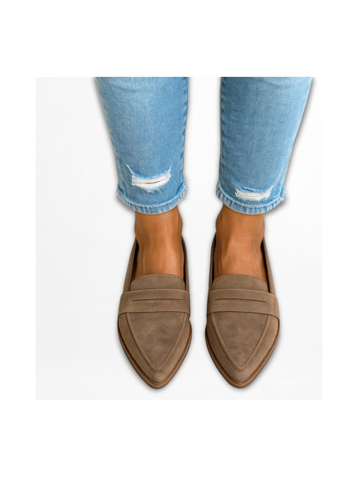 Andresa – Mocassins de camurça macia para mulher