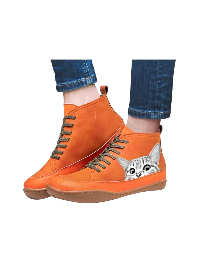 Felina - Botas de couro para amantes de gatos