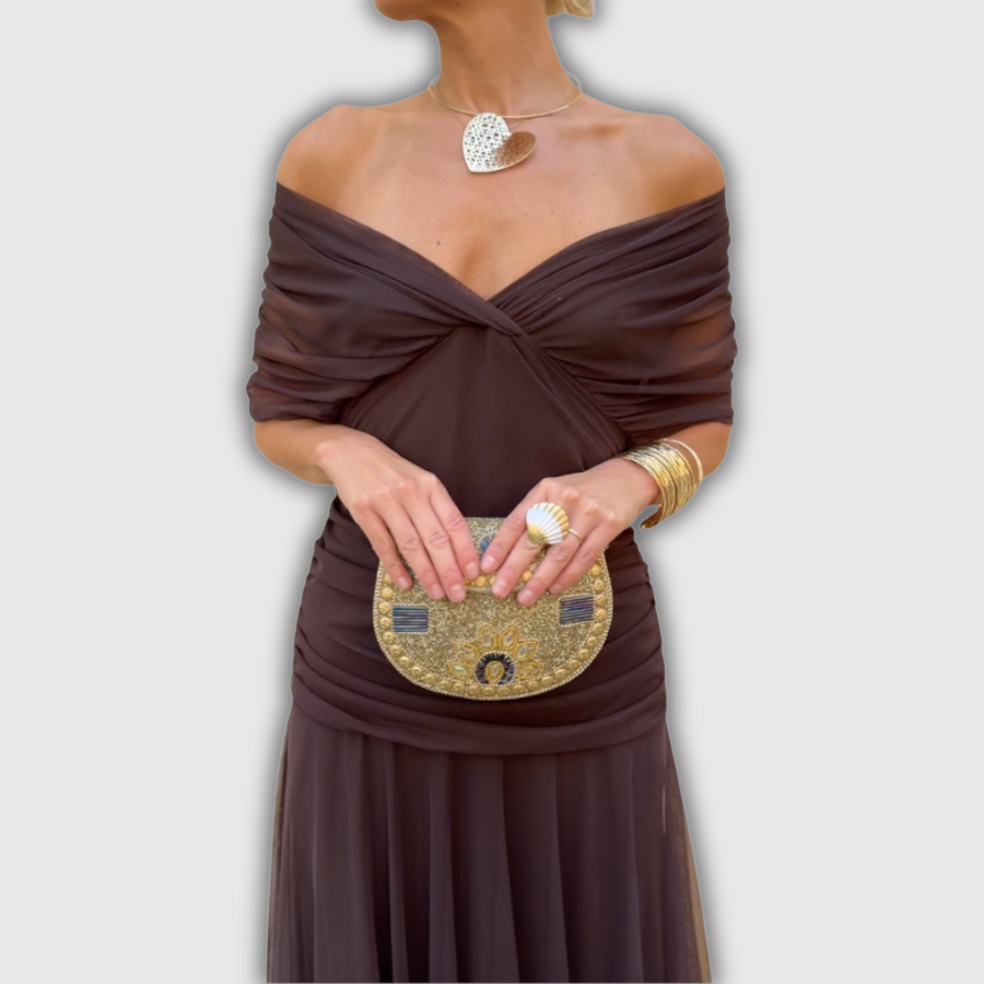 Florendra | Long Floral V Neck Dress — 4