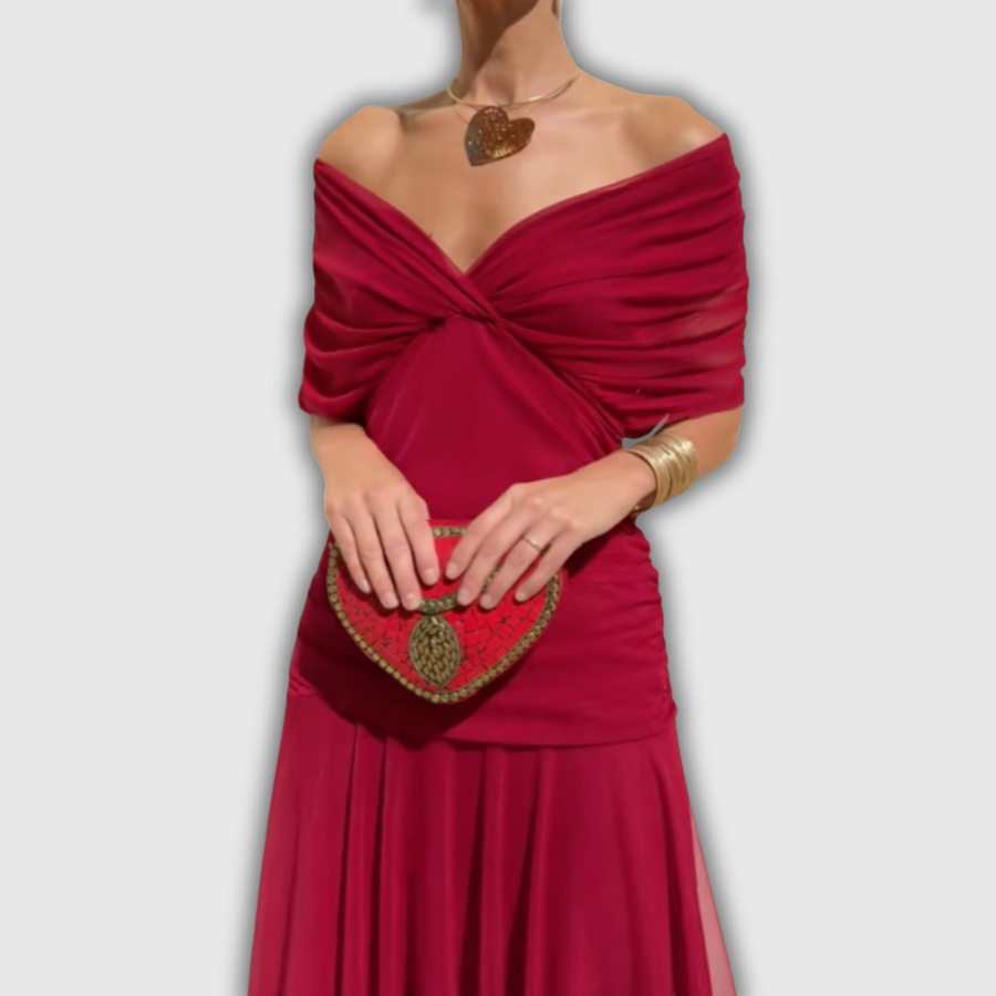 Florendra | Long Floral V Neck Dress — 12