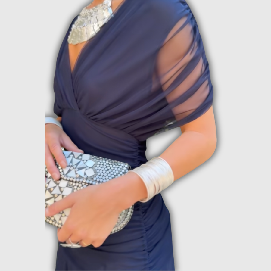 Florendra | Long Floral V Neck Dress — 3