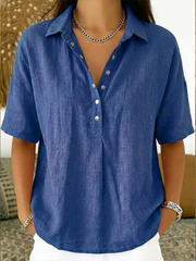 Collared Button Blouse — 5