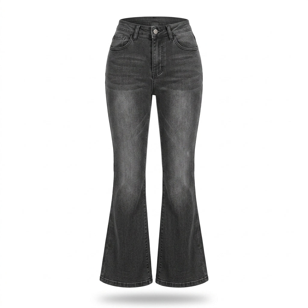 High-Waisted Flared Jeans