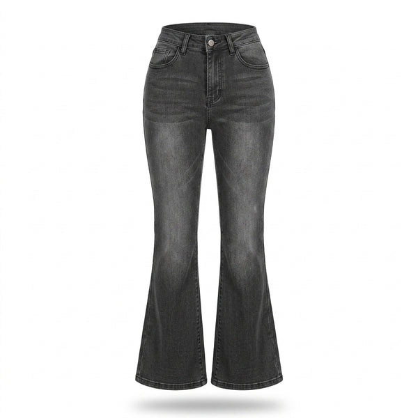 High-Waisted Flared Jeans