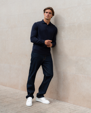 Long-Sleeve Knit Polo — 4