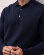 Long-Sleeve Knit Polo — 3