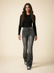 High-Waisted Flared Jeans — 4