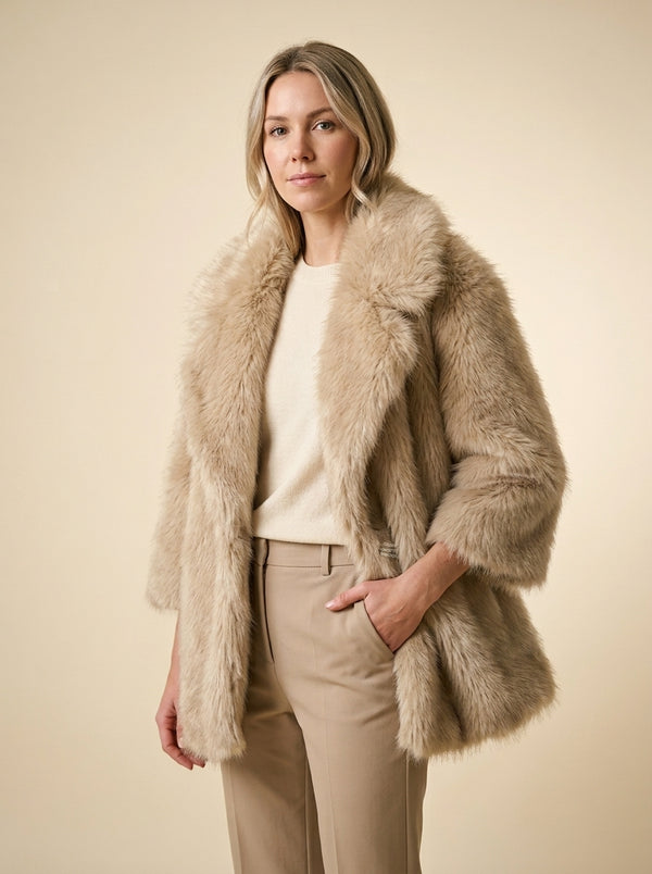 Nova | Oversized Faux Fur Jas