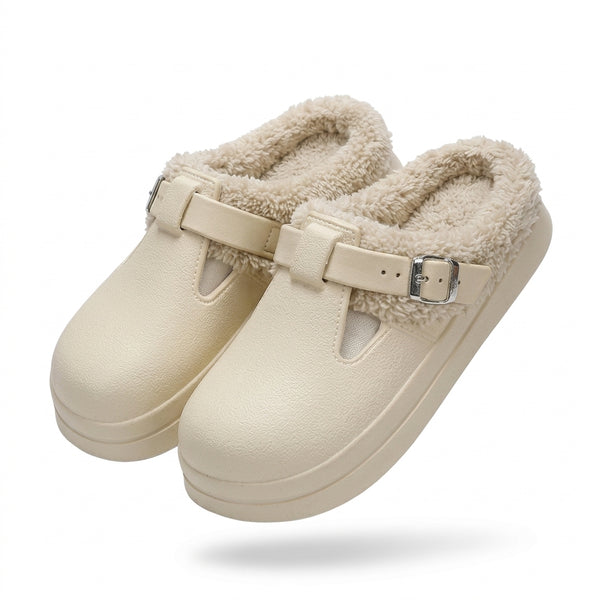 Fluffy Faux-Fur Slippers