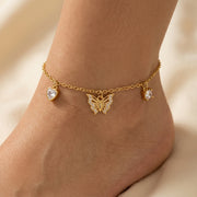 Gold Butterfly Anklet — 3