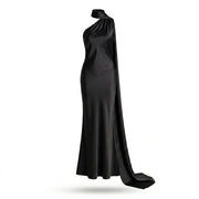 Backless Satin Halter Dress — 7