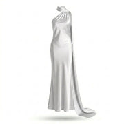 Backless Satin Halter Dress — 9
