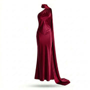 Backless Satin Halter Dress — 12