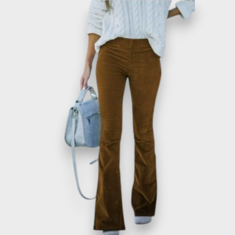 Chloe I Cord Trousers with Flared Leg — 6
