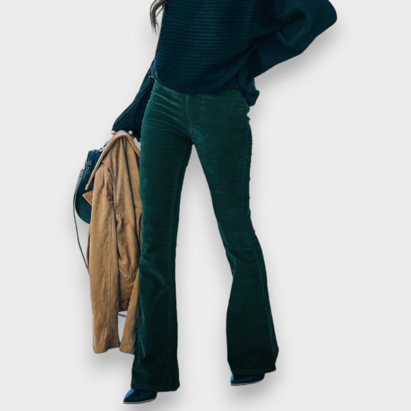 Chloe I Cord Trousers with Flared Leg — 1