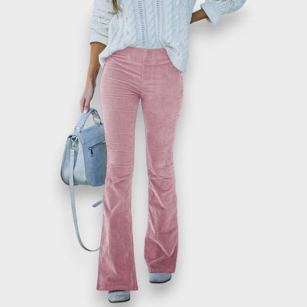 Chloë | Corduroy Broek met Wijde Pijp