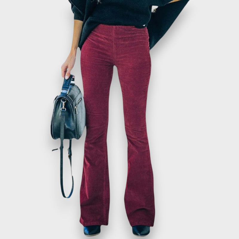 Chloe I Cord Trousers with Flared Leg — 4