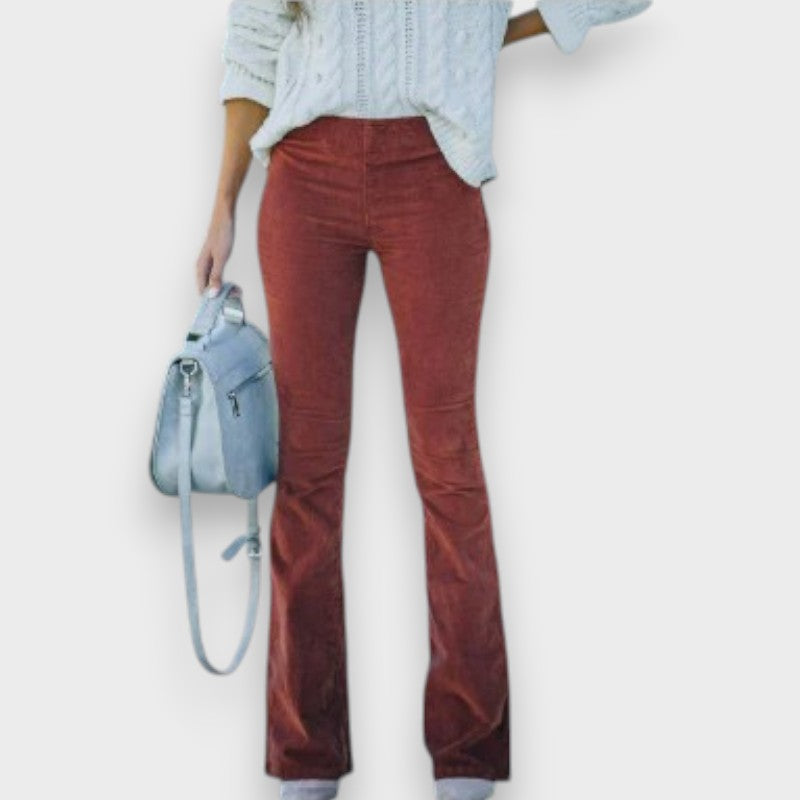 Chloe I Cord Trousers with Flared Leg — 3