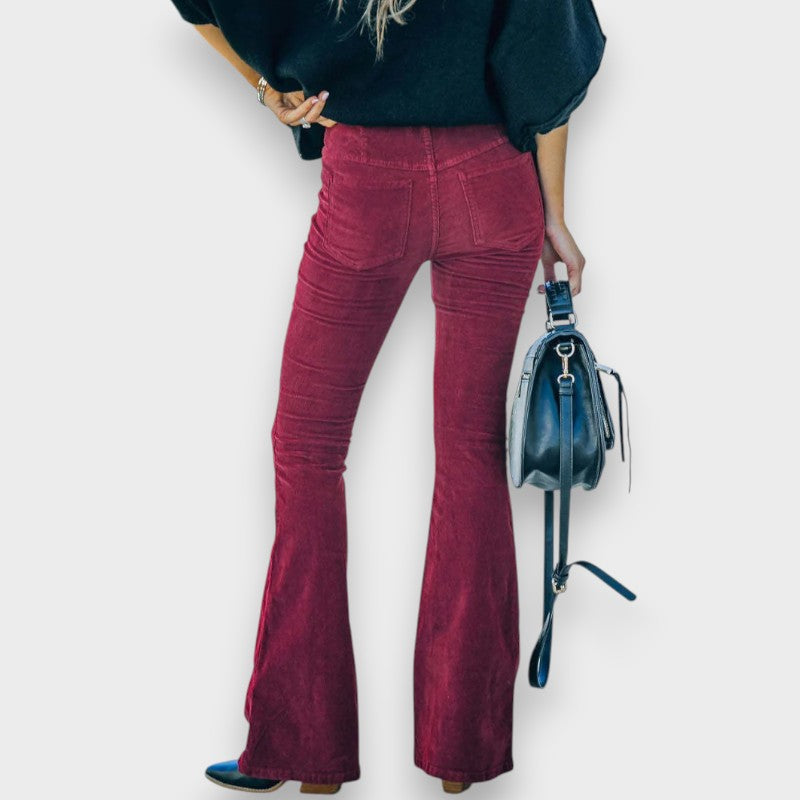 Chloe I Cord Trousers with Flared Leg — 5