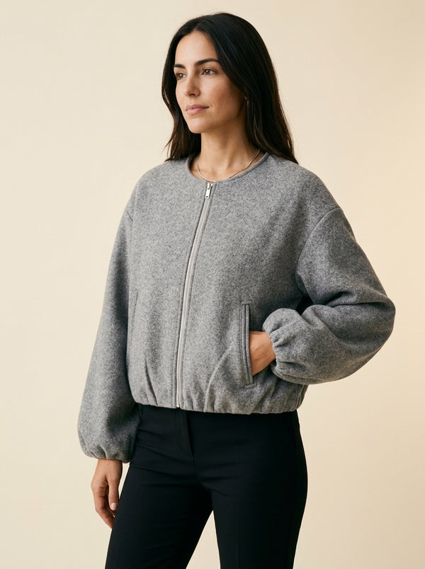 Yara | Cropped Fleece Bomber