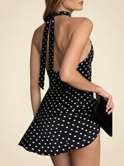 Polka-Dot Halter Mini Dress — 4
