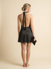 Polka-Dot Halter Mini Dress — 5
