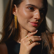 Gold Statement Earrings — 3