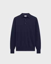 Long-Sleeve Knit Polo — 1