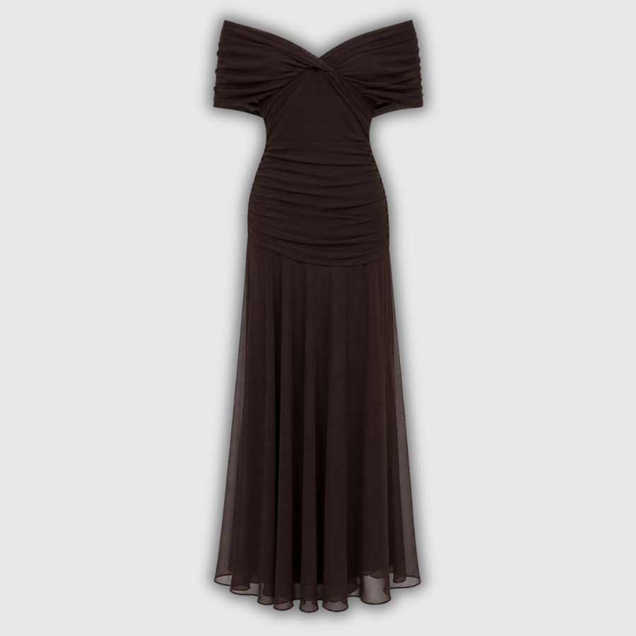 Florendra | Long Floral V Neck Dress — 7