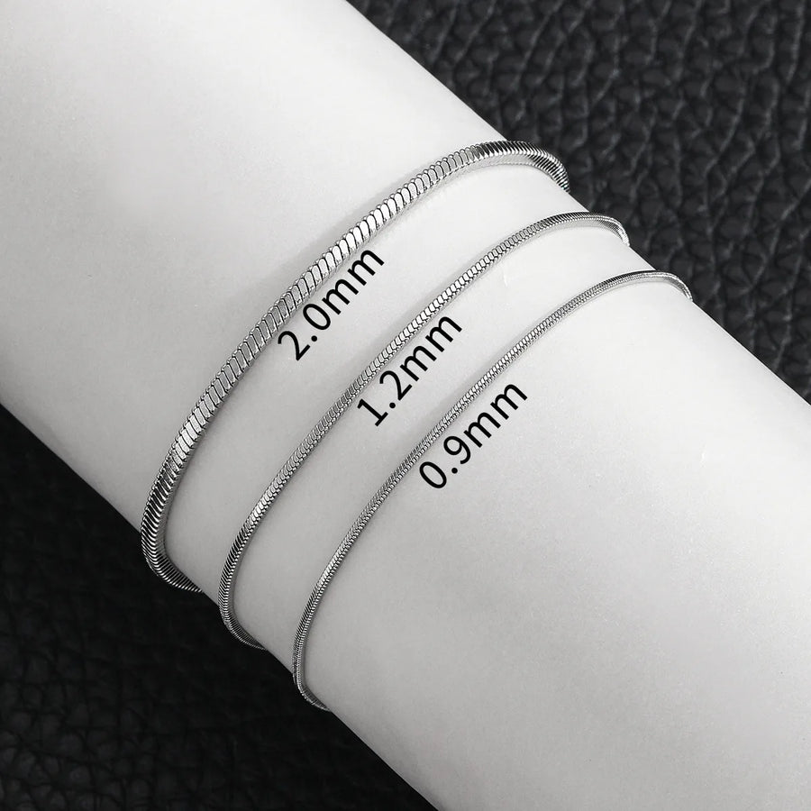 Snake-schakel Armband Zilver — 7