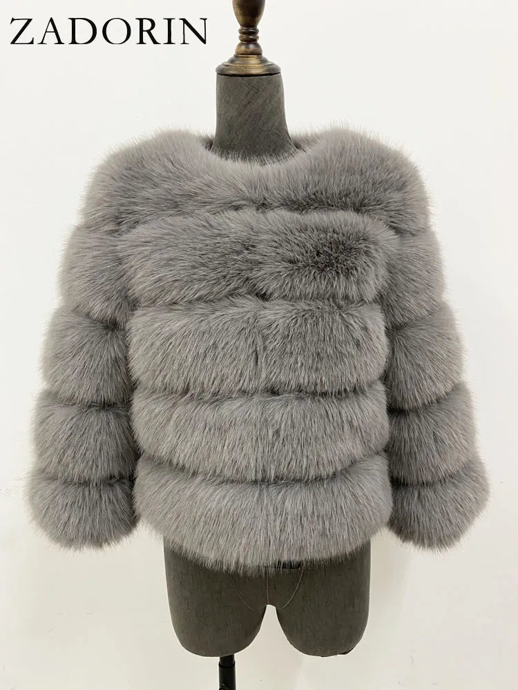 Fleur | Faux Fur Mantel — 28