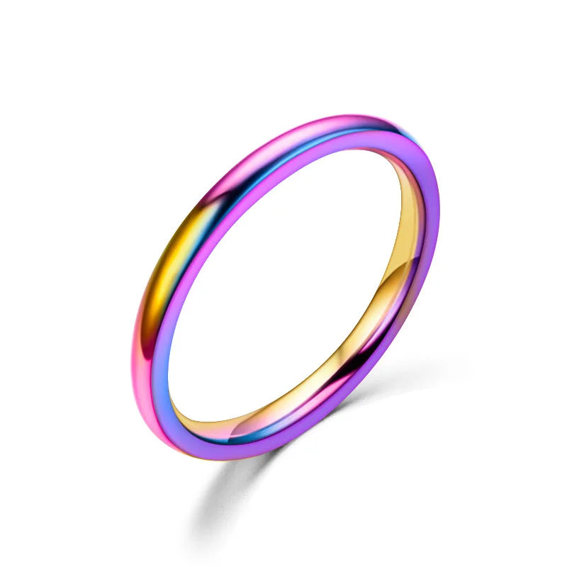 Dunne Ring Rosé Goud — 5