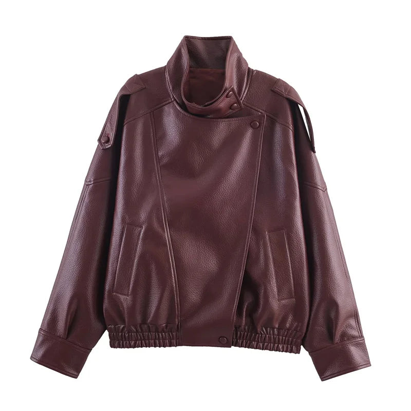 Lynn | Faux Leather Bikerjack — 8