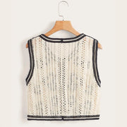 Crochet Knit Waistcoat — 10