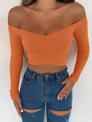 Off-Shoulder Long-Sleeve Top — 6