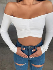 Off-Shoulder Long-Sleeve Top — 8