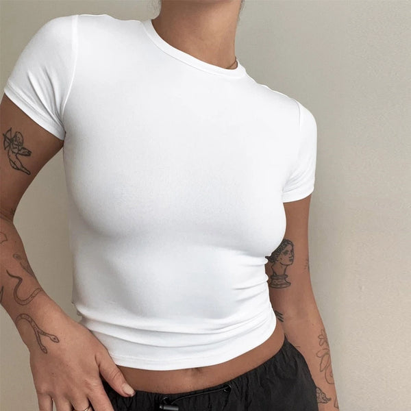 Fenna | Slim-fit Gebreid T-shirt