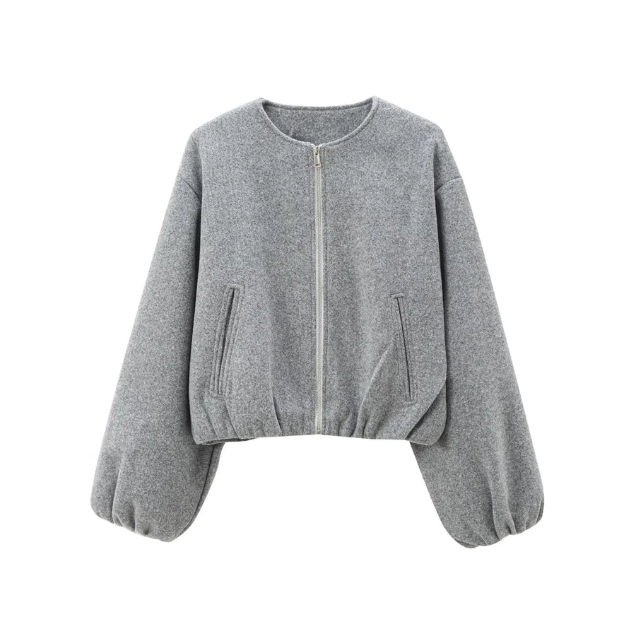 Yara | Cropped Fleece Bomber — 5