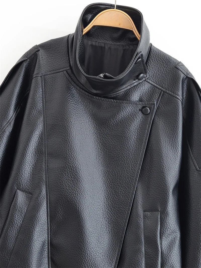 Lynn | Faux Leather Bikerjack — 3