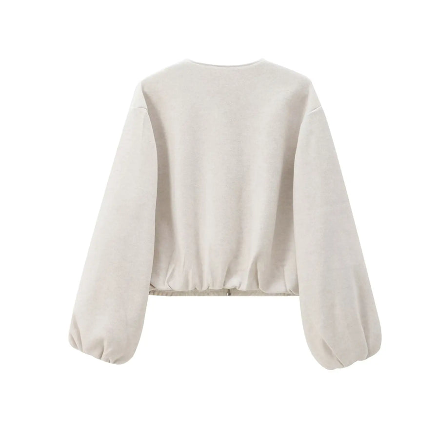Yara | Cropped Fleece Bomber — 2