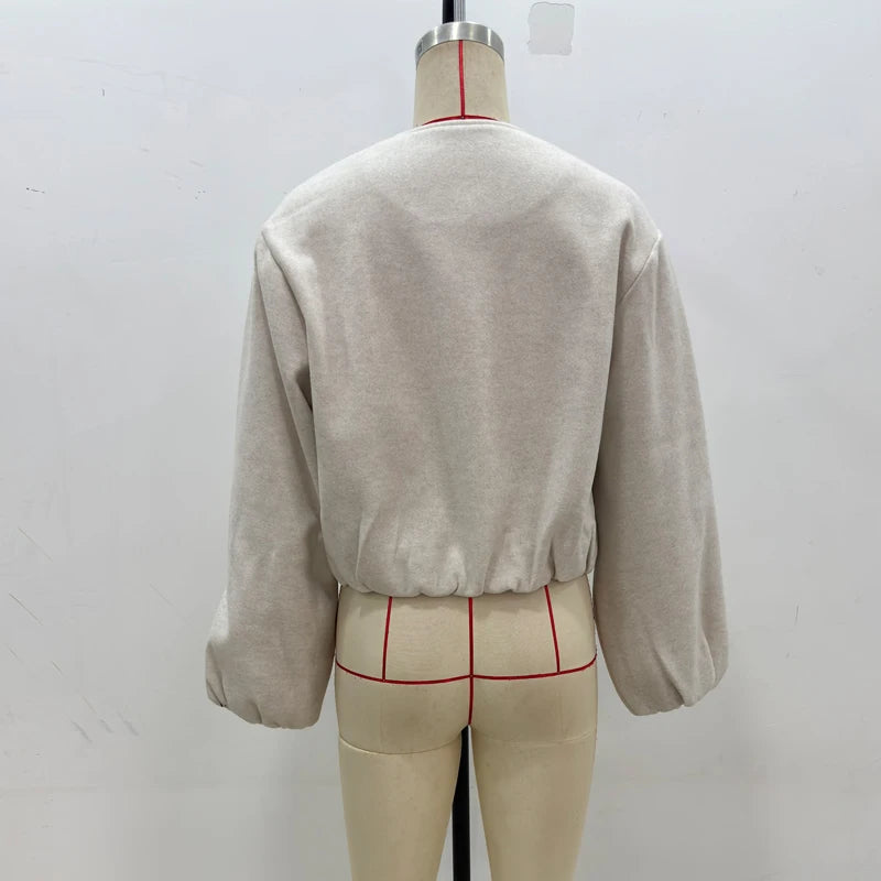 Yara | Cropped Fleece Bomber — 4