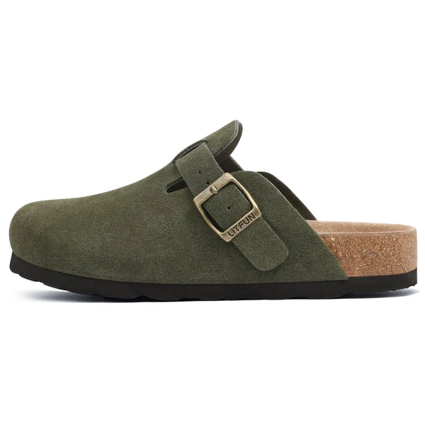Suede Cork Clogs