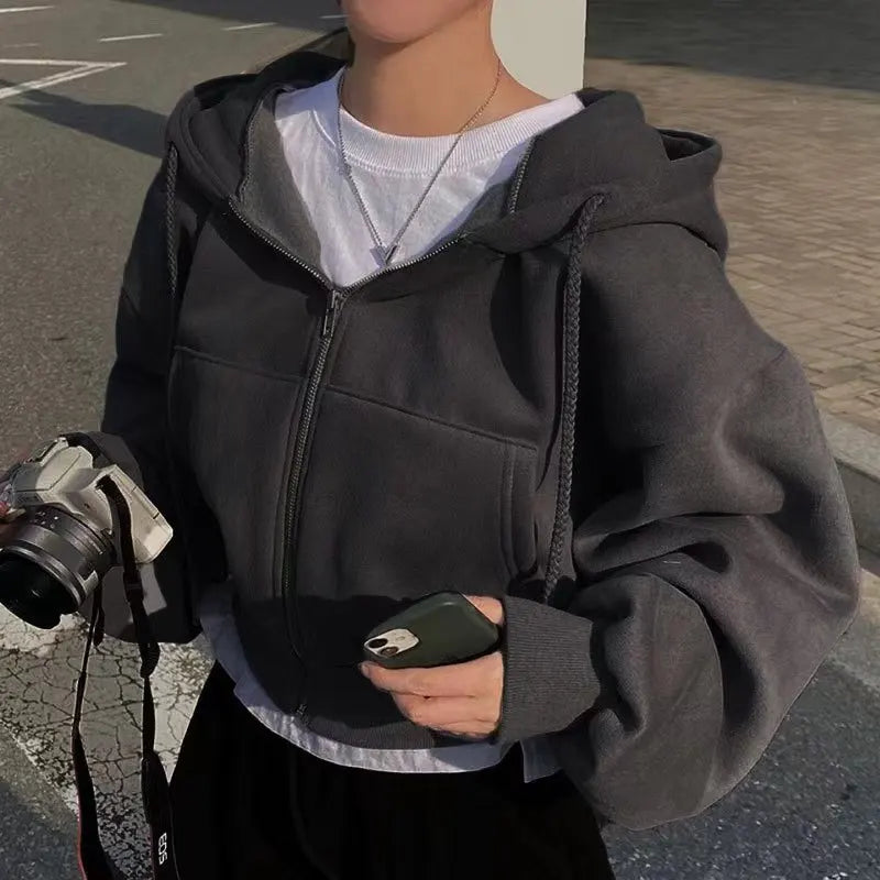 Bente | Cropped Hoodie met Rits — 2