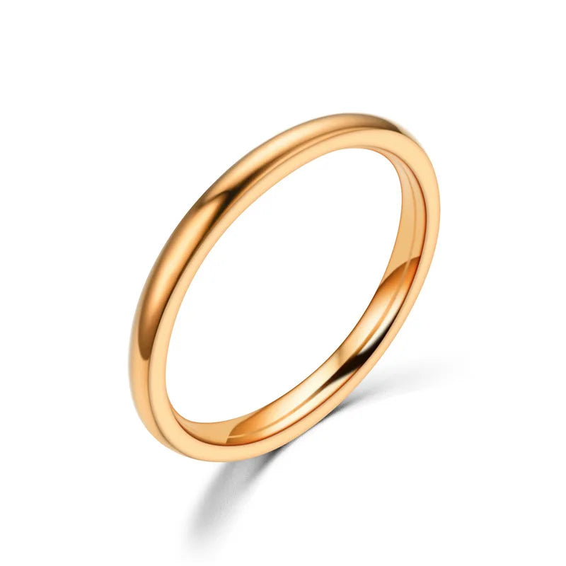 Dunne Ring Rosé Goud — 4