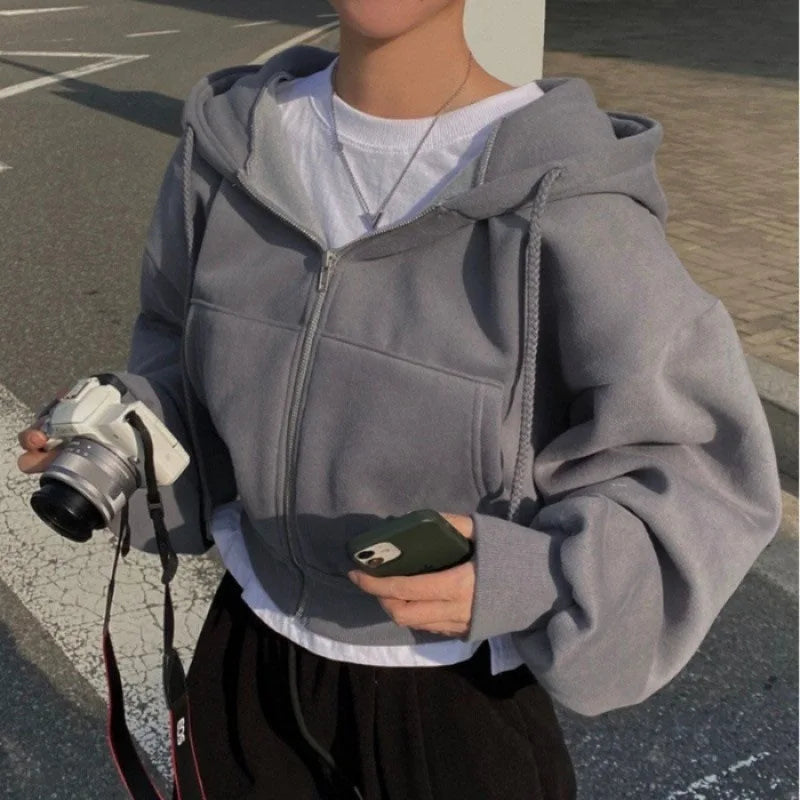 Bente | Cropped Hoodie met Rits — 3