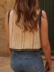 Crochet Knit Waistcoat — 8