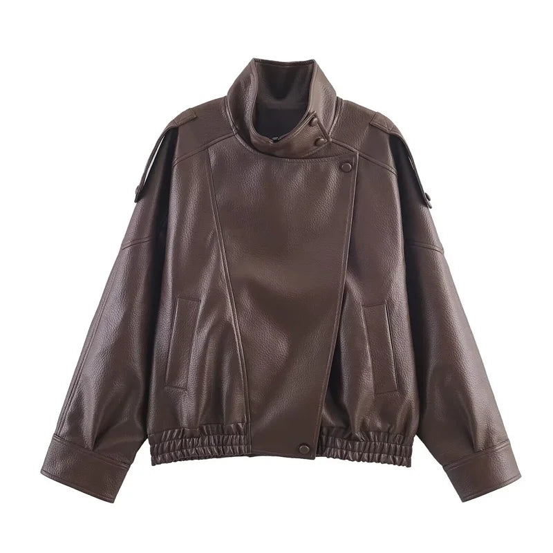 Lynn | Faux Leather Bikerjack — 10