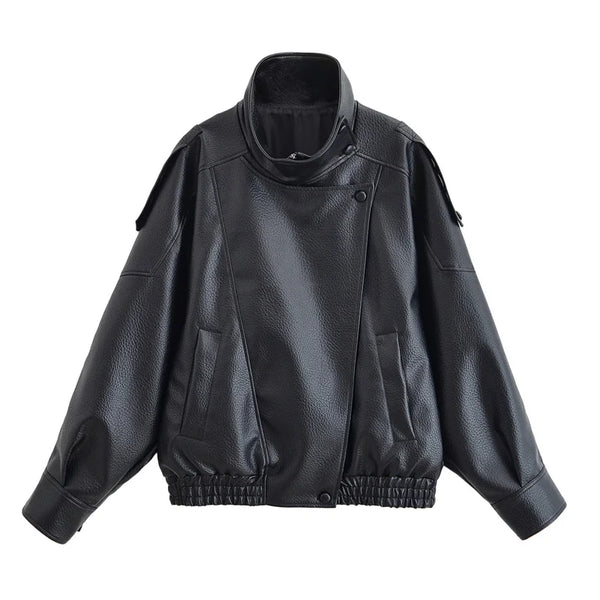 Lynn | Faux Leather Bikerjack