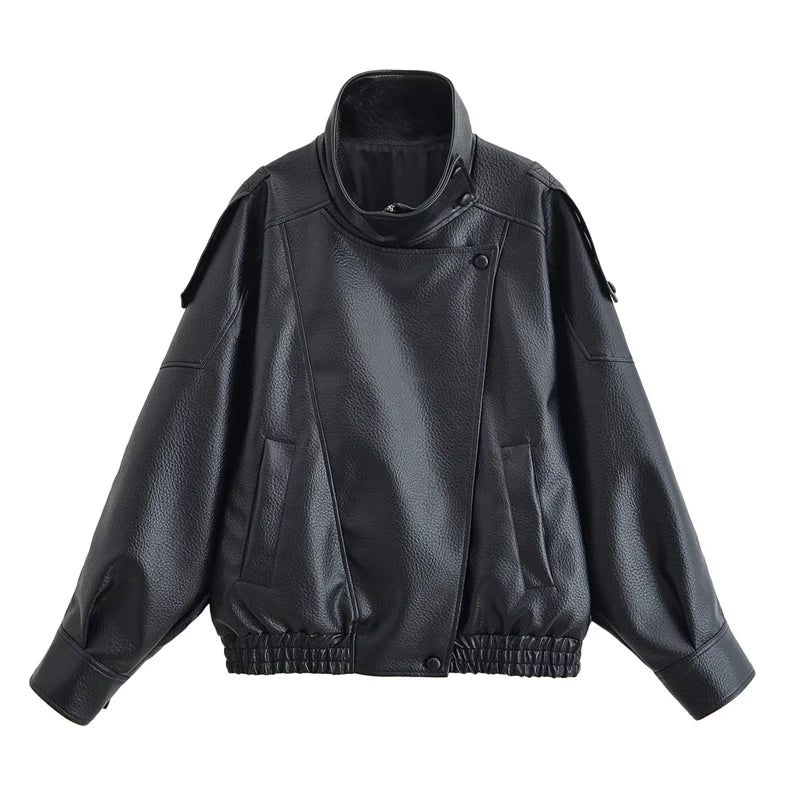 Lynn | Faux Leather Bikerjack — 11